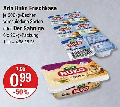 Arla Buko Frischkäse - verschiedene Sorten