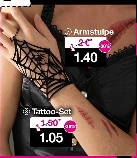Armstulpe und Tattoo-Set