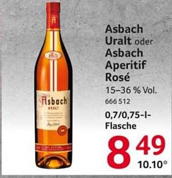 Asbach Uralt oder Asbach Aperitif Rosé 0,7/0,75-l-Flasche