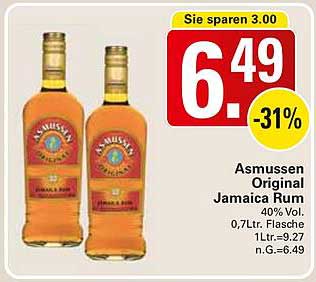 Asmussen Original Jamaica Rum 40% Vol.