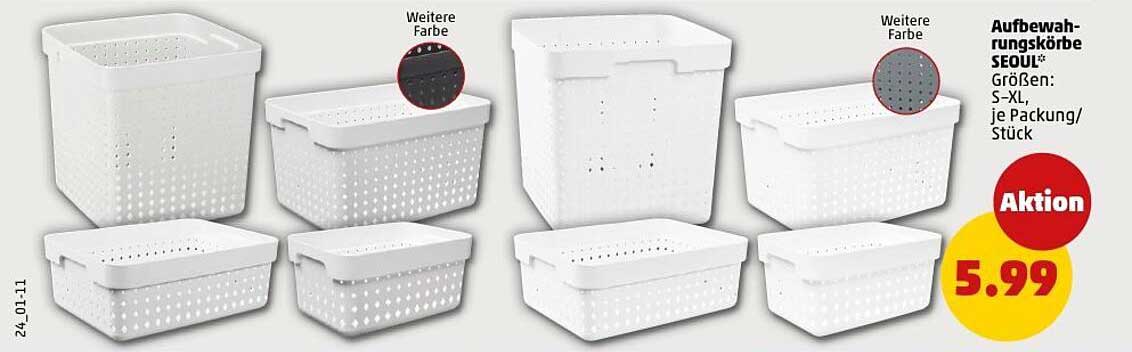 Aufbewahrungskörbe SEOUL - Größen: S-XL, je Packung/Stück
