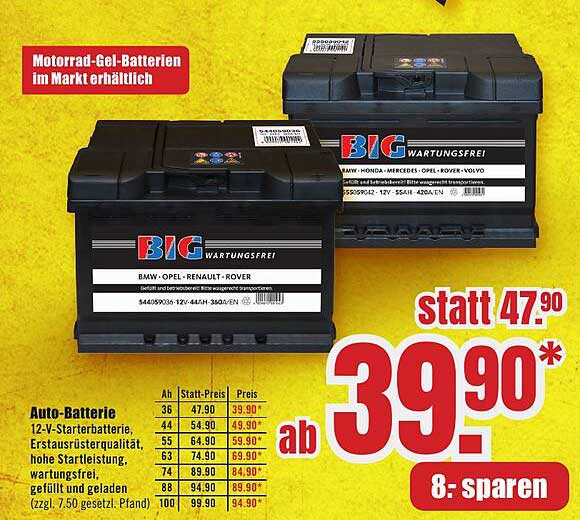 Auto-Batterie 12-V-Starterbatterie