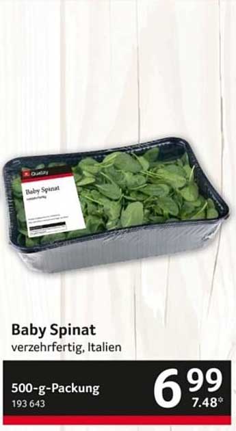 Baby Spinat 500 g - frisch und lecker