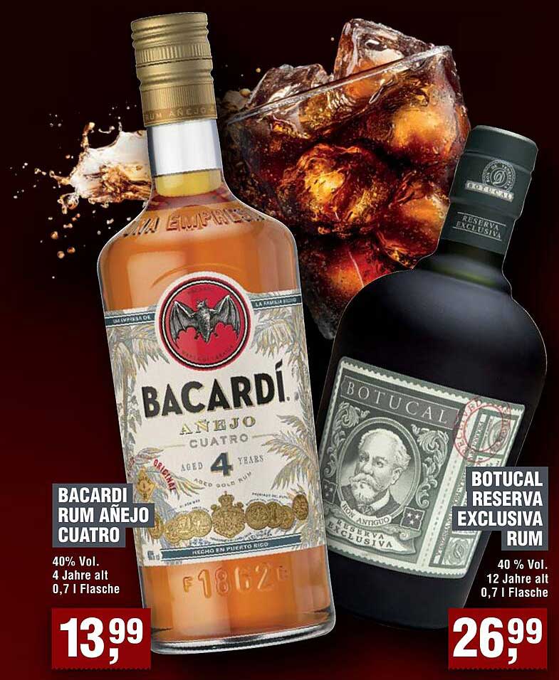 BACARDI RUM AÑEJO CUATRO 0,7L