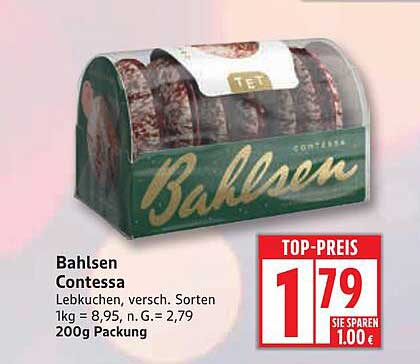 Bahlsen Contessa Lebkuchen, 200g Packung