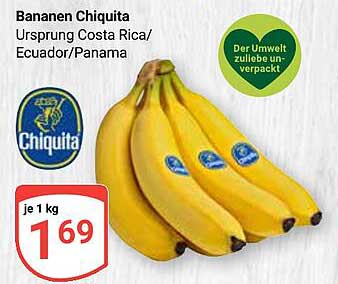 Bananen Chiquita - Ursprung Costa Rica/Ecuador/Panama
