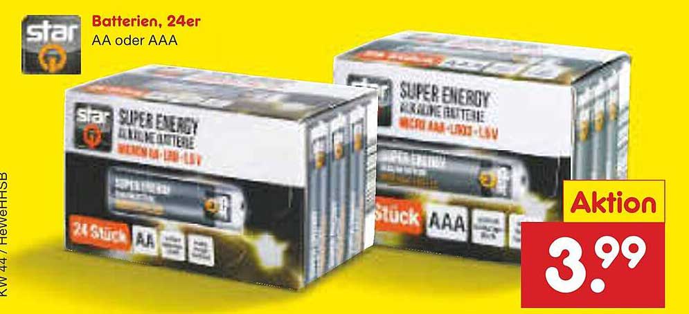 Batterien, 24er - AA oder AAA