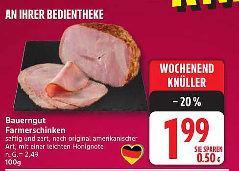 Bauergut Farmerschinken - Saftig und Zart