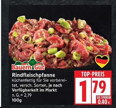 Bauern Gut Rindfleischpfanne, küchenfertig