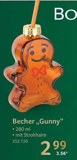 Becher „Gunny“ – 280 ml mit Strohhalm