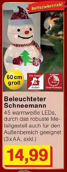 Beleuchteter Schneemann