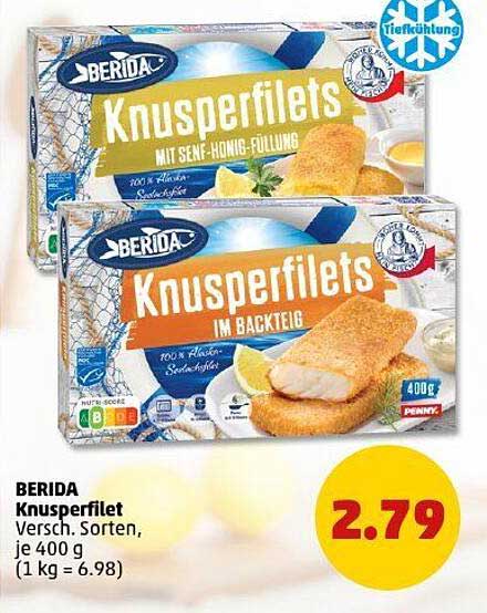 BERIDA Knusperfilets - Verschiedene Sorten, je 400 g