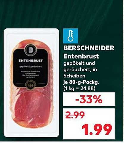 BERSCHNEIDER Entenbrust gepökelt und geräuchert, in Scheiben