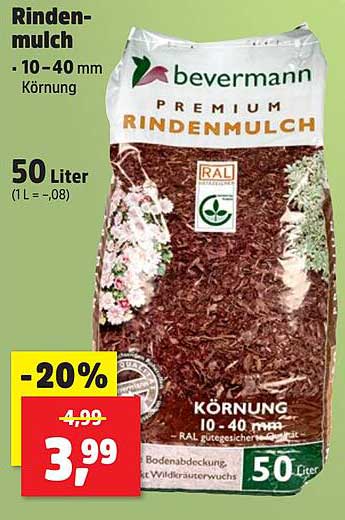 bevermann Premium Rindenmulch 50 Liter