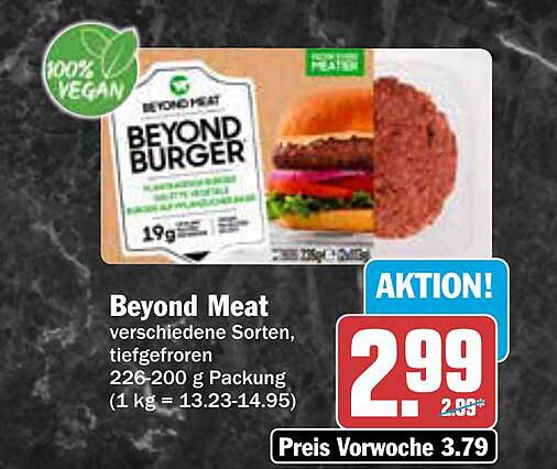 Beyond Meat Burger - Verschiedene Sorten, tiefgefroren