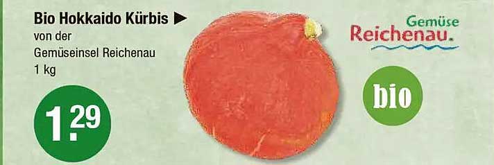 Bio Hokkaido Kürbis von der Gemüseinsel Reichenau, 1 kg