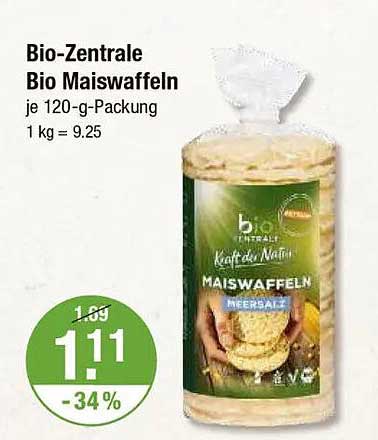 Bio-Zentrale Bio Maiswaffeln 120-g-Packung