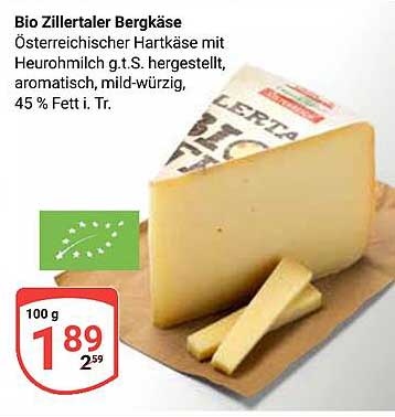 Bio Zillertaler Bergkäse