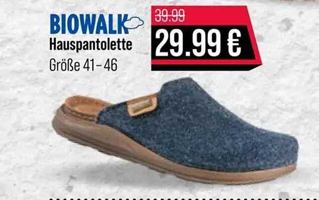BIOWALK Hauspantoletten - Größen 41-46