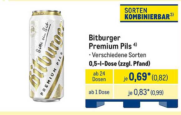 Bitburger Premium Pils 0,5 l Dose – für den perfekten Genuss