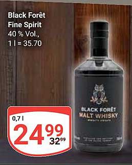 Black Forêt Malt Whisky 0,7 l – Nur für kurze Zeit