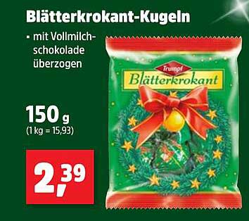 Blätterkrokant-Kugeln - mit Vollmilchschokolade überzogen