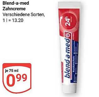 Blend-a-med Zahnpasta - verschiedene Sorten, 75 ml
