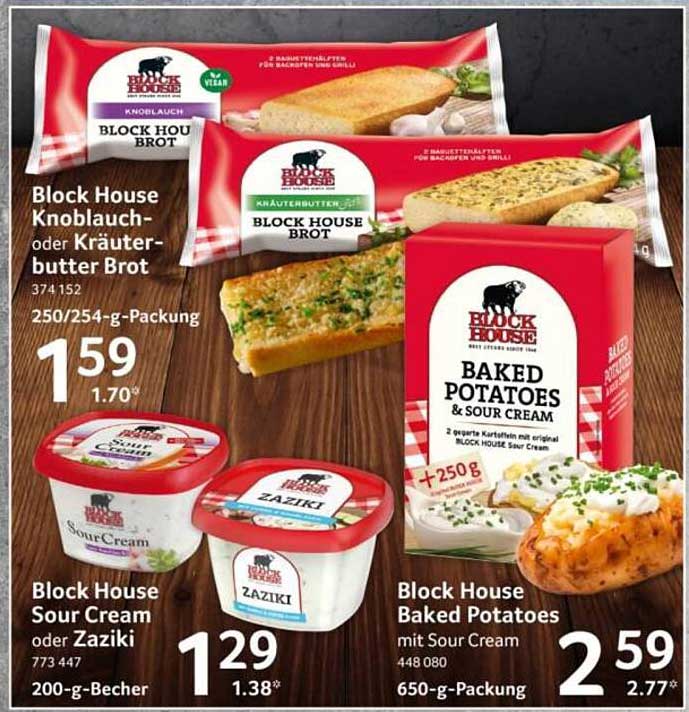 Block House Knoblauch- oder Kräuterbutter Brot