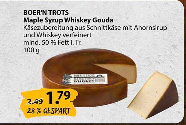BOER'N TROTS Maple Syrup Whiskey Gouda
