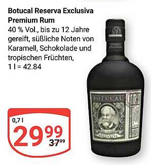 Botucal Reserva Exclusiva Premium Rum 40 % Vol.