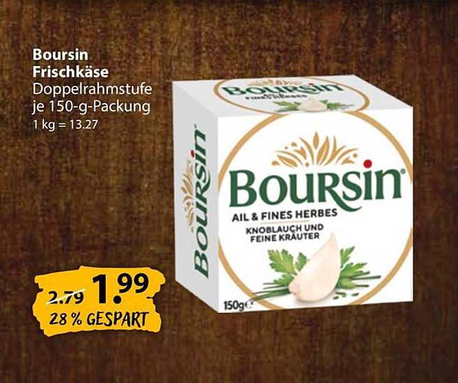 Boursin Frischkäse Doppelrahmstufe 150-g-Packung