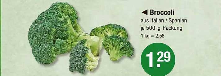 Broccoli aus Italien / Spanien je 500-g-Packung