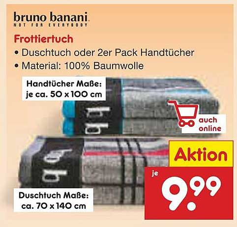 bruno banani Frottiertuch - Dusch- oder 2er Pack Handtücher