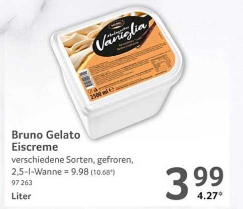 Bruno Gelato Eisceme - Verschiedene Sorten, gefroren