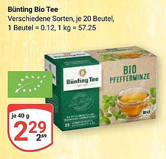 Bünting Bio Tee - Verschiedene Sorten, je 20 Beutel