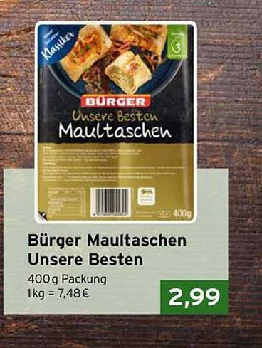 Bürger Maultaschen Unsere Besten 400g Packung