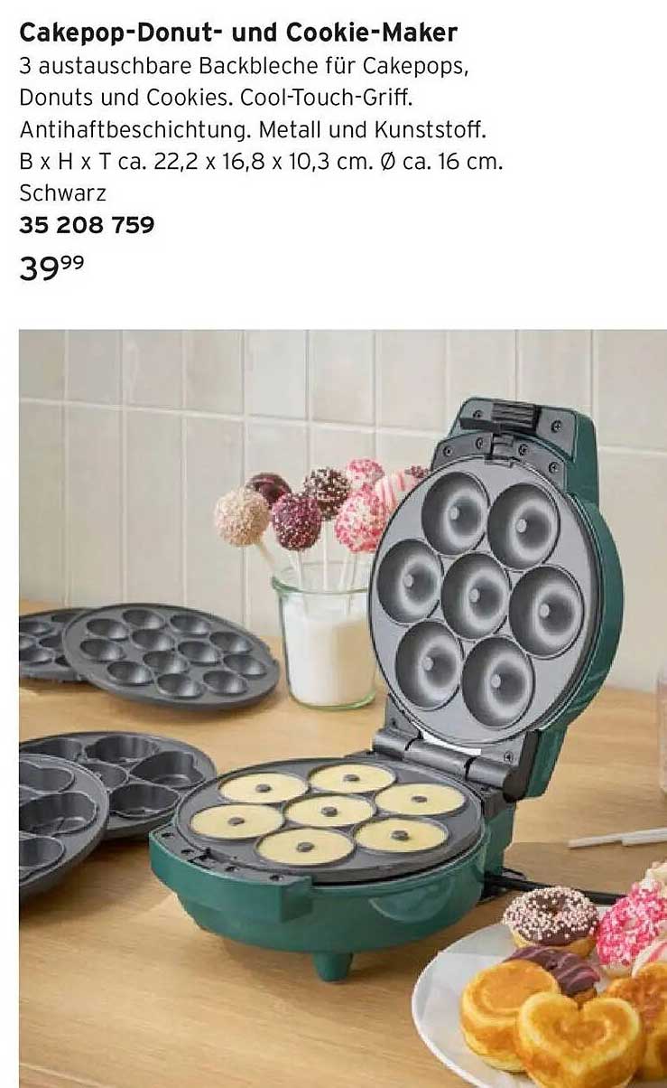 Cakepop-Donut- und Cookie-Maker