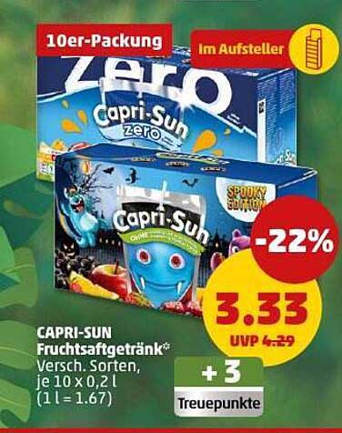 CAPRI-SUN Fruchtsaftgetränk - Verschiedene Sorten, 10er-Packung