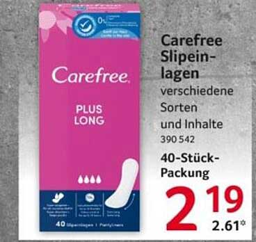 Carefree Sliepeinlagen Plus Long 40-Stück-Packung