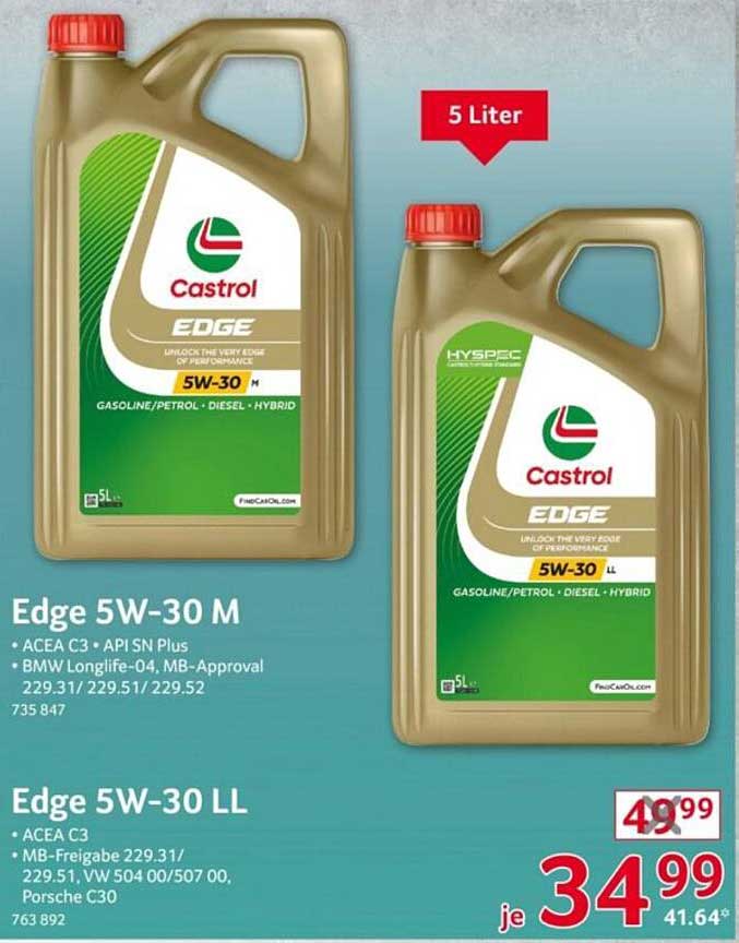 Castrol EDGE 5W-30 Motoröl, 5 Liter