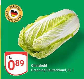 Chinakohl 1 kg - Ursprung Deutschland, KL I