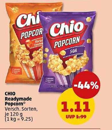 CHIO Readymade Popcorn - Verschiedene Sorten, je 120 g
