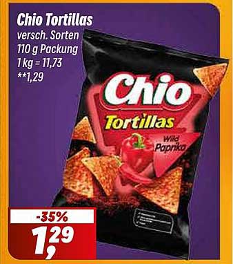 Chio Tortillas – Wild Paprika 110 g Packung