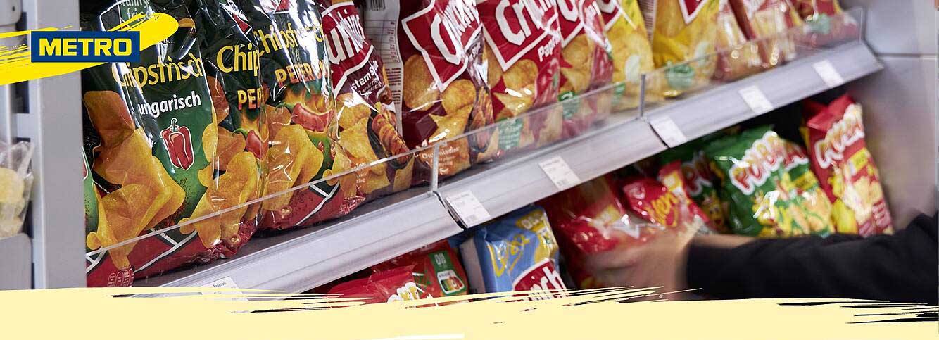 Chips von verschiedenen Marken (z.B. Cruncht, Chipster)