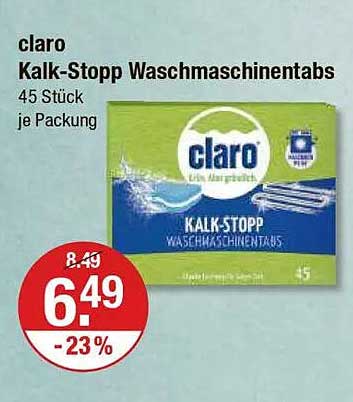 claro Kalk-Stopp Waschmaschinentabs 45 Stück