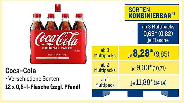 Coca-Cola 12 x 0,5-l-Flasche (zzgl. Pfand)
