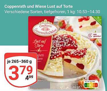 Coppenrath und Wiese Lust auf Torte, verschiedene Sorten, tiefgefroren