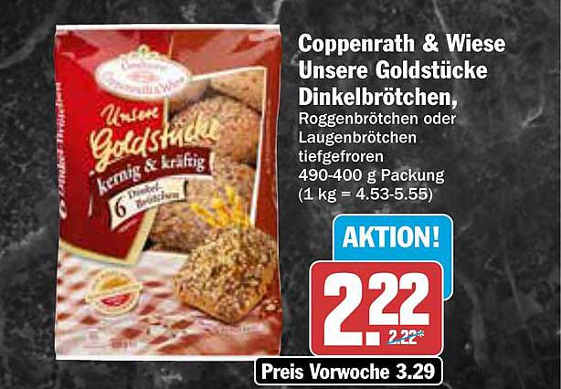 Coppenrath & Wiese Unsere Goldstücke Dinkelbrötchen, Roggenbrötchen oder Laugenbrötchen tiefgefroren