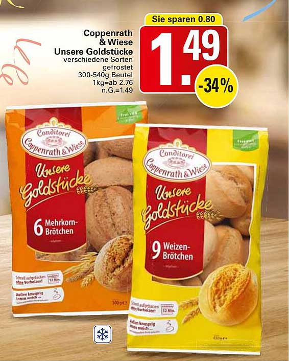 Coppenrath & Wiese Unsere Goldstücke - Mehrkorn- und Weizen-Brötchen