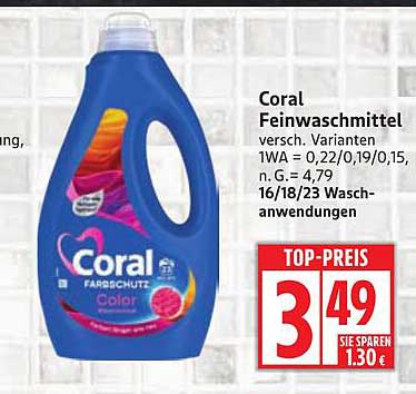 Coral Feinwaschmittel - Färbeschutz für Ihre Wäsche